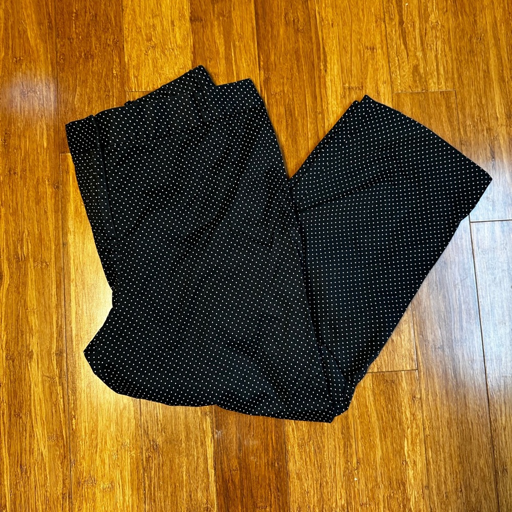 Talbots Black and White Polka Dot Signature Pants Size 20W